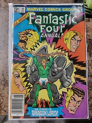 Buy Fantastic Four Annual #16 (1981) 1st Appearance Of Dragon Lord Marvel Comics VF • 5.44£