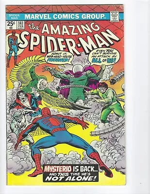 Buy The Amazing Spider-Man #141 1st Appearance Of The 2nd Mysterio Key  1975 Vg • 11.65£