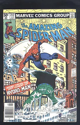 Buy Amazing Spider-Man #212 Newsstand (Marvel 1981) 1st Hydro-Man FN/VF (7.0 To 8.5) • 15.73£