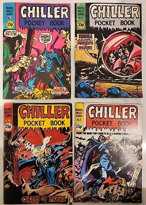 Buy Marvel UK Chiller Pocket Book Bundle X 4  #4, #5,#7,#8 (1980) • 13.99£