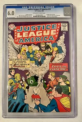 Buy Justice League Of America #21  (1963) CGC 6.0 1st SA App Of Hourman, Dr Fate • 271.81£