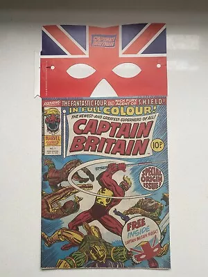Buy Captain Britain No 1 With MASK!!  Exc Condition Marvel Comic Group 1976 • 47.50£
