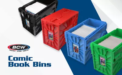 Buy 📖 BCW COMIC BOOK SHORT BOX - Heavy Duty Plastic Stackable Bin MIX & MATCH • 45.55£