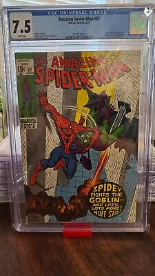 Buy Amazing Spider-Man #97 1971 Marvel Comics CGC 7.5 White Pages - Drug Story • 108.72£
