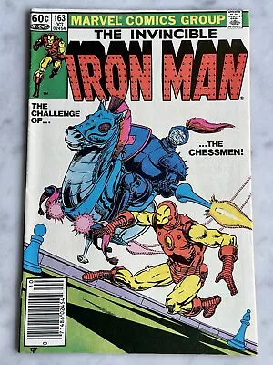 Buy Iron Man #163 Newsstand VF/NM 9.0 - Buy 3 For FREE Shipping! (Marvel, 1982) • 4.66£