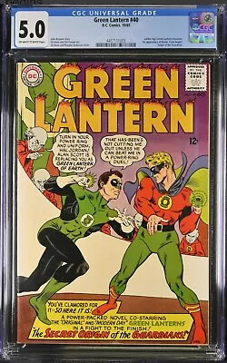Buy Green Lantern #40 CGC 5.0 1965 Golden Age App 1st Krona/Crisis Silver Gil Kane • 116.70£