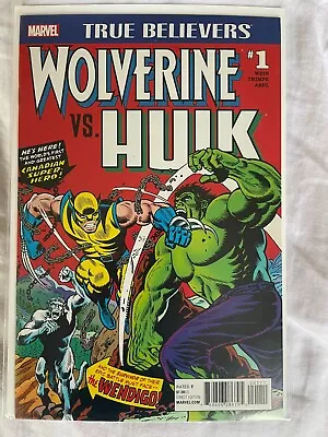 Buy True Believers: Wolverine Vs Hulk #1 • 3£