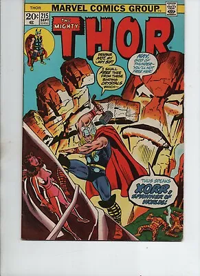 Buy Thor #215 (marvel 1973)key-origin  Xorr The God Jewel-vf- • 10.11£