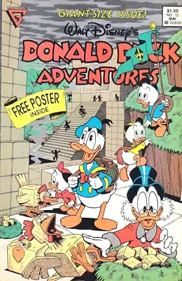 Buy Walt Disney's Donald Duck Adventures Giant Size Issue W/ Poster #12 May 1989 • 7.73£