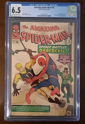 Buy Amazing Spider-Man 16 1964 Cgc 6.5 OW/W Pages Marvel Comics  • 504.80£