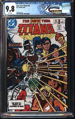 Buy D.C Comics New Teen Titans 34 8/83 FANTAST CGC 9.8 White Pages • 98.24£