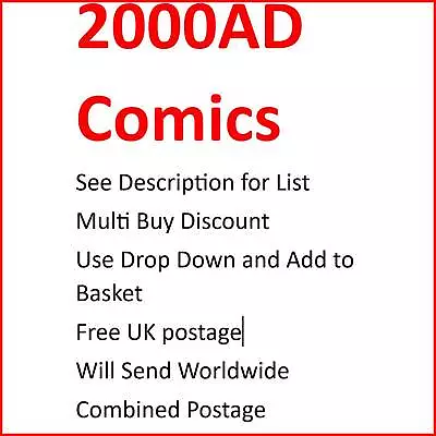 Buy 2000AD Prog 154 To 1791 Comics. Real Comic Books. Not Digital. See List (m) • 9.99£