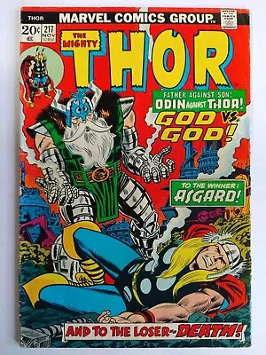 Buy Marvel Comics Thor #217 1st Appearance Krista (A Valkyrie); John Romita Cover FN • 9.31£