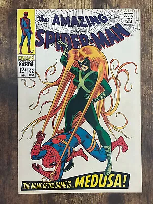 Buy Amazing Spider-Man #62 - STUNNING NEAR MINT 9.2 NM - Medusa Cover - Marvel • 116.10£