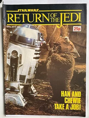 Buy Star Wars Weekly, Vintage Marvel UK Comic Return Of The Jedi No.21 • 1.95£