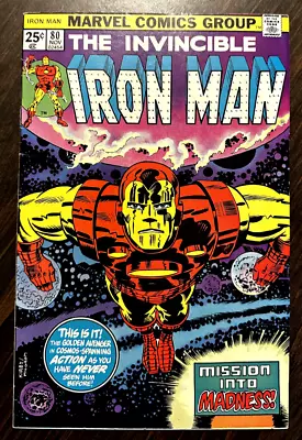 Buy Invincible Iron Man #80 (Marvel Comics 1975)  Mission Into Madness FN/FN+ • 3.10£