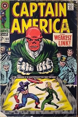 Buy Captain America #103. July 1968. Marvel - Agent 13 Identity Revealed! • 25£
