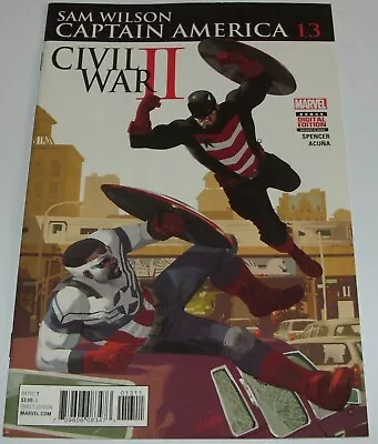 Buy Sam Wilson Captain America No 13 Marvel Comic Sam As Cap Vs US Agent Cover 2016 • 3.99£