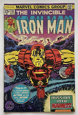 Buy The Invincible Iron Man #80 Nov 1975 1st Appearance Nulatrons Marvel Comics • 6.20£