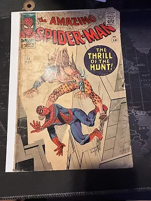 Buy The Amazing Spider-Man #34 Comic 1966 2nd App Gwen Stacy And Harry Osborn • 46.59£
