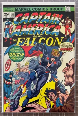 Buy Marvel CAPTAIN AMERICA And The FALCON #180 (1974) 1st Nomad! Comic 7.0-8.0 • 25.81£