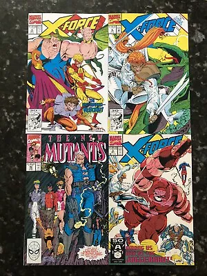 Buy New Mutants 90 1990, X-Force 3, 5, 6 1991 Rob Liefeld Cable Spider-Man X-Men • 9.90£