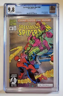 Buy Spectacular Spider-Man #200 (1993) Marvel FOIL Green Goblin White Pages CGC 9.8 • 152.95£