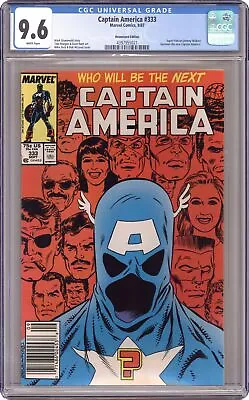 Buy Captain America #333N CGC 9.6 Newsstand 1987 4397955021 • 43.49£