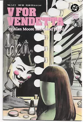 Buy V For VENDETTA #01 (Sept 1988) By ALAN MOORE And DAVID LLOYD • 44.50£
