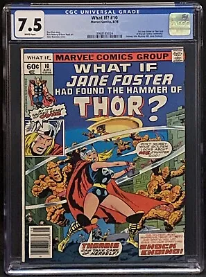 Buy What If? #10 CGC 7.5 WP 1st Appearance Of Jane Foster As Thor Marvel Comics 1978 • 69.89£