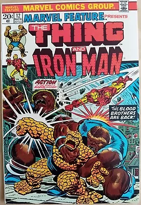 Buy Marvel Feature #12 - FN/VFN (7.0) - Marvel 1973 - 20 Cents - Iron Man - Starlin • 22.50£