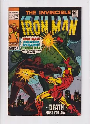 Buy Iron Man (1968) #  22 UK Price (6.0-FN) (1694882) Crimson Dynamo, Titanium Ma... • 27£