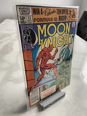 Buy Moon Knight 13 - 1st Meeting Moon Knight And Daredevil - 1981 ( NEWSSTAND COPY ) • 25£