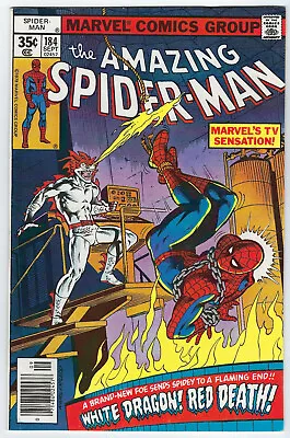Buy Amazing Spider-Man #184 NM 1978 KEY 1st White Dragon HTF High Grade NEWSSTAND • 19.41£