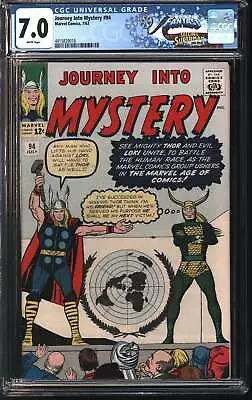 Buy Marvel Comics Journey Into Mystery 94 7/63 FANTAST CGC 7.0 White Pages • 405.78£