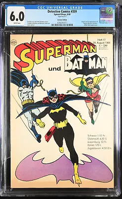 Buy Detective Comics #359 CGC 6.0 GERMAN EDITION 1st App Batgirl DC COMIC 1968 1967 • 542.85£