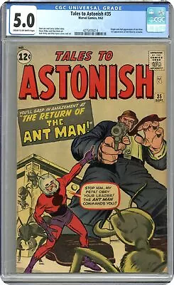 Buy Tales To Astonish #35 CGC 5.0 1962 4275476014 1st App. Ant-Man In Costume • 737.78£