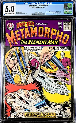 Buy Brave And The Bold 57 CGC 5.0 Cream To WH 1st Metamorpho • 271.81£