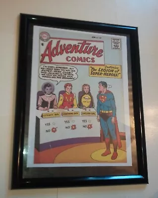 Buy Legion Of Super-Heroes Poster #1 FRAMED Superboy Adventure Comics #247 Curt Swan • 69.89£