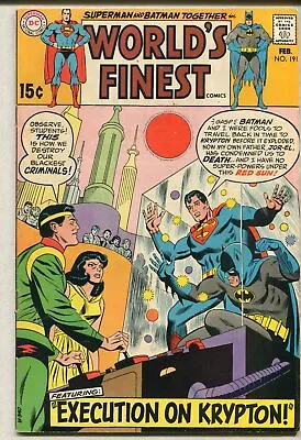 Buy World's Finest 191 Fine+ Batman Superman  (1941) DC Comics SA • 10.09£