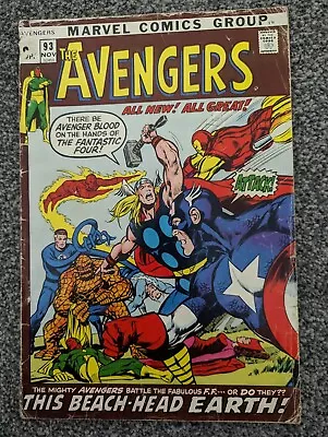 Buy The Avengers 93. Marvel 1971. Kree /Skrull War. Combined Postage • 24.98£