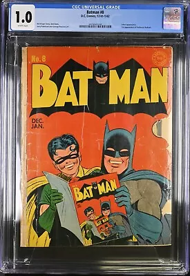 Buy Batman 8 1941 D.C. Comics CGC 1.0 White Pages, Infinity Cover. • 1,630.10£