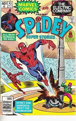 Buy Spidey Super Stories #43 1979 -electric Co./promo Daredevil/ringmaster...gd+ • 5.43£