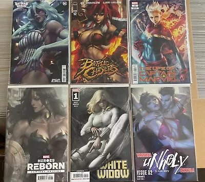 Buy Stanley Artgerm Lau #1 Variant Lot Batman Captain Marvel Battle Chasers Dracula • 40.76£