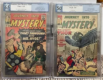 Buy Journey Into Mystery 100 And 101 PGX 6.5 And 5.0 Lot Group Not Cgc • 256.28£