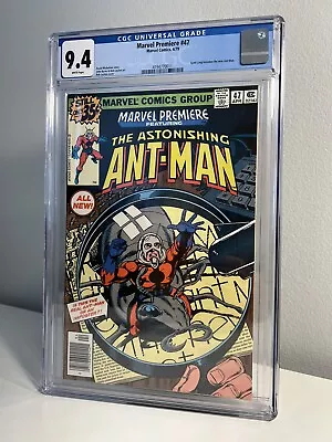 Buy Marvel Premiere 47 CGC 9.4 - White Pages - 1979 1st Scott Lang As Ant-Man • 232.97£