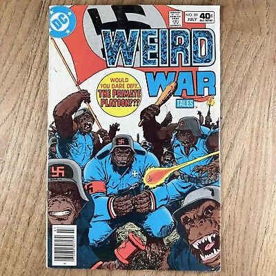 Buy Weird War Tales #89 Nazi Apes Joe Starlin Cover DC Comics 1980 FN+ • 31.03£