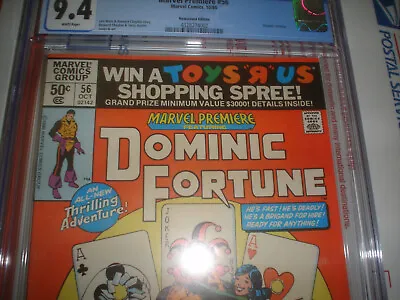 Buy Marvel Premiere #56 Cgc 9.4 Newsstand Chaykin Dominic Fortune Star Reach • 116.49£