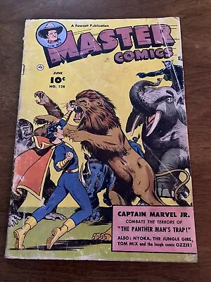 Buy MASTER COMICS #128 Solid Lower Grade THE PANTHER MAN Captain Marvel Jr. Shazam • 19.41£