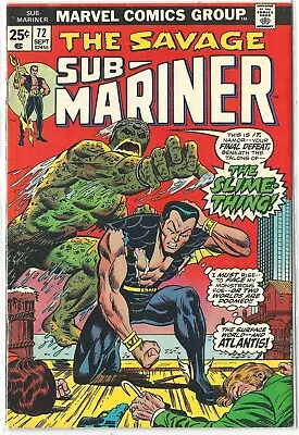 Buy 1974 Marvel - Prince Namor The Sub-Mariner # 72 Final Issue - Great Condition • 6.98£
